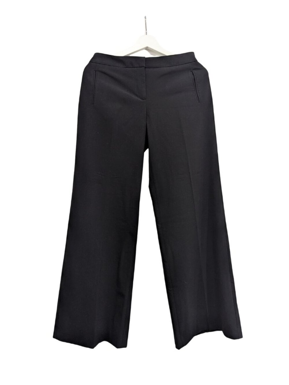 Express Black Stretch Wide Leg Dress Pants Women’s Size 7/8 Career Trousers - Picture 2 of 8